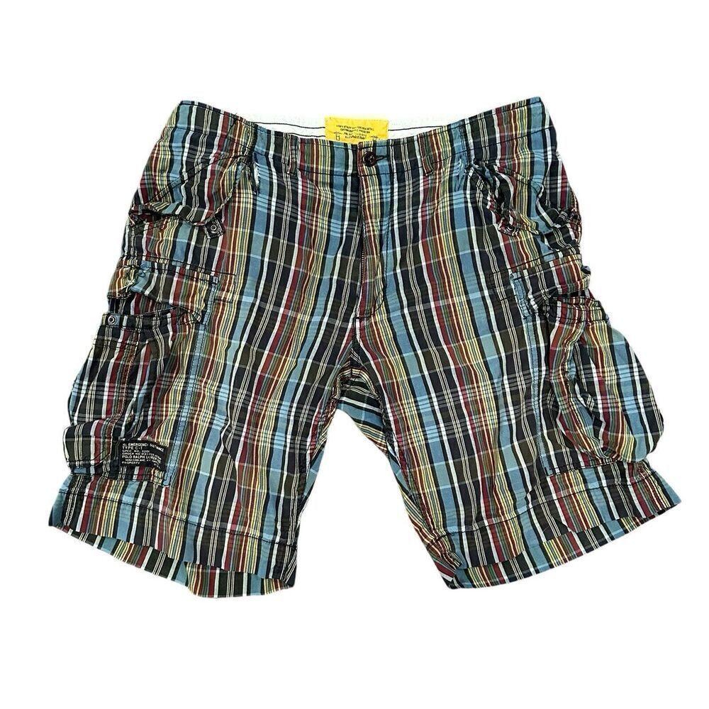 VTG Polo Ralph Lauren Utility Garment C1 Paratrooper Military Stripe Cargo Short